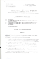 Ordonnance n°00-0510001 portant création du Contrôle Général des Services Publics